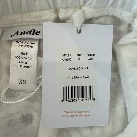 NWT Andie Swim The Mona Eyelet Scalloped Pull On Midi Skirt Coconut White
Sz XS - Picture 6 of 8